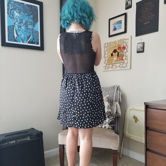 BCBGeneration Fit & Flare Black Dress w/ POCKETS - Picture 4 of 8